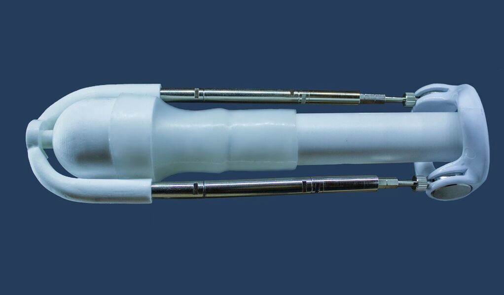 An extender is a device that extends the length of a man’s penis.